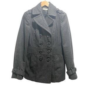 Ricki’s grey double button Pea  wool jacket women’s  size XS
